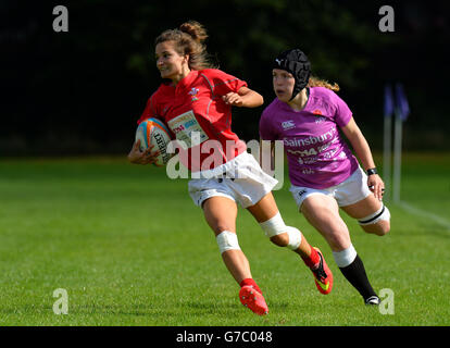 Sport - Sainsbury's 2014 School Games - Day Four - Manchester. Action from England North against Wales in the Rugby Sevens at the Sainsbury's 2014 School Games, Armitage Site, Manchester. Stock Photo