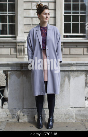 Lareese Craig attends London Fashion Week at Somerset House, London. Stock Photo