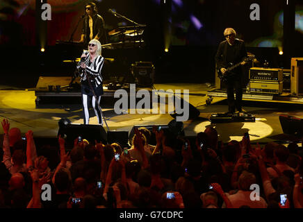 Debbie Harry and Blondie performing at the iTunes Festival at the Roundhouse, Chalk Farm Road, in London. Stock Photo