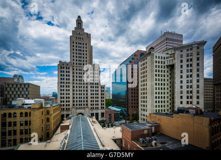 View of buildings in downtown Providence, Rhode Island. Stock Photo