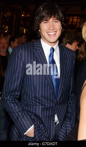 TV presenter Vernon Kay arrives for the opening night of salsa musical 'Murderous Instincts' at the Savoy Theatre in central London. Stock Photo