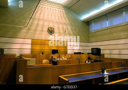 The interior of Belmarsh Magistrates Court in south-east London. Stock Photo