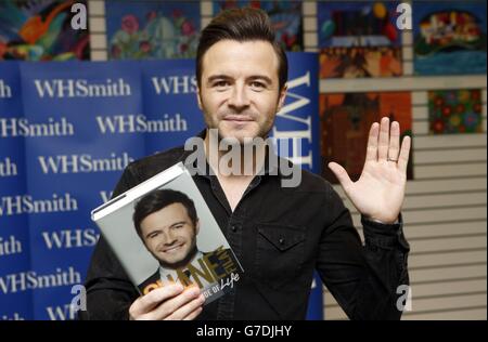 Former Westlife star Shane Filan during a book signing for his new book My Side Of Life at the St Enoch Centre in Glasgow. Stock Photo