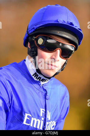 Horse Racing - Dubai Future Champions Day - Newmarket Racecourse. Jockey William Buick before the vision.ae Middle Park Stakes, during Dubai Future Champions Day at Newmarket Racecourse. Stock Photo