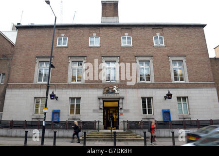 Hammersmith Police Station - stock. Hammersmith Police Station on Shepherd's Bush Road, London. Stock Photo