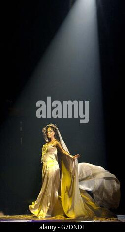 Sarah Brightman at Wembley Arena. Singer Sarah Brightman performs live on stage at Wembley Arena in north London. Stock Photo