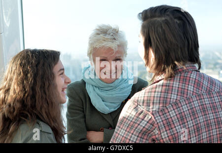 Julie Walters mentors girls from Dunraven School in Streatham on the London Eye as part of Southbank Centre's activities to mark the third UN International Day of the Girl, London. Stock Photo
