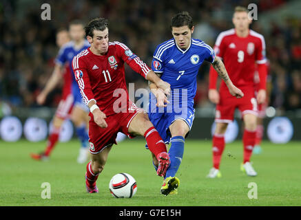 Soccer - UEFA Euro 2016 - Qualifying - Group B - Wales v Bosnia Herzegovina - Cardiff City Stadium Stock Photo