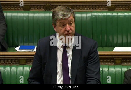 Scottish Secretary Alistair Carmichael speaks during a short debate on the UK Government's relationship with Scotland in the House of Commons, London. Stock Photo