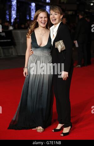 Alicia Von Rittberg (left) and Anamaria Marinca arrive for the BFI London Film Festival closing night gala screening of Fury at the Odeon, Leicester Square, London. Stock Photo