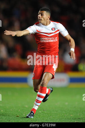 Soccer - Sky Bet Championship - Charlton Athletic v Bolton Wanderers - The Valley. Charlton Athletic's Karlan Ahearne-Grant in action against Bolton Wanderers. Stock Photo