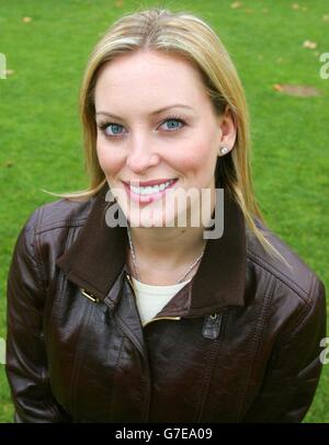 Actress Joanna Taylor during the launch of the Samaritans new e-mail service jo@samaritans.org, held at the Jubilee Gardens, near the London Eye in central London . The new service is targeted at helping young people with emotional problems. Stock Photo