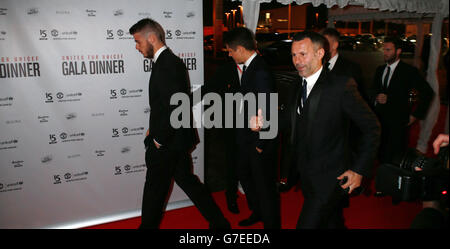 Ryan Giggs arrives at the United for UNICEF Gala Dinner attended by the Manchester United first-team and VIP guests at Old Trafford, Manchester. Stock Photo