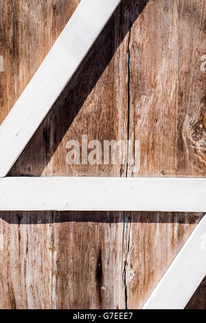 Rustic timber wooden door Stock Photo