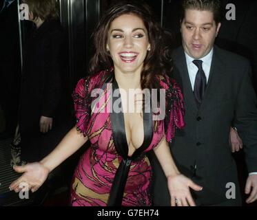 Star of the film Kelly Brook arrives for the UK premiere of School For Seduction at the Odeon, Newgate Street in Newcastle. Stock Photo