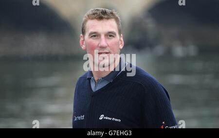 Four-time Olympic gold medallist Matthew Pinsent announced his retirement from rowing three months after his final triumph in Athens in the coxless fours. Pinsent, who won three of his Olympic titles with Sir Steven Redgrave, decided not to try to emulate his former partner's feat of five successive golds. He admitted: 'I poured my soul into that race in Athens in a way I cannot describe. I think my body knows it is done.' Matthew Pinsent next to the Thames at Henley after his announcement of his retirement. Stock Photo