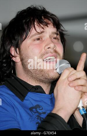 Singer Daniel Bedingfield during an in-store appearance at HMV music store in Oxford Street, central London, to perform a free show for fans and sign copies of his latest album 'Second First Impression'. Stock Photo