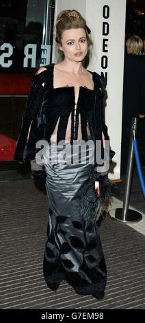 Actress Helena Bonham Carter arrives for the UK charity premiere of Bridget Jones: The Edge Of Reason - in aid of Marie Curie Cancer Care - at the Odeon Leicester Square in central London. Stock Photo