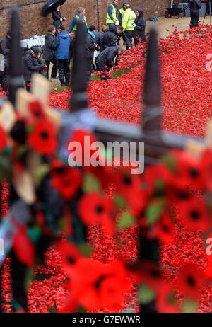 Blood Swept Lands and Seas of Red installation Stock Photo
