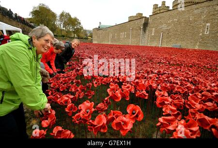 Blood Swept Lands and Seas of Red installation Stock Photo