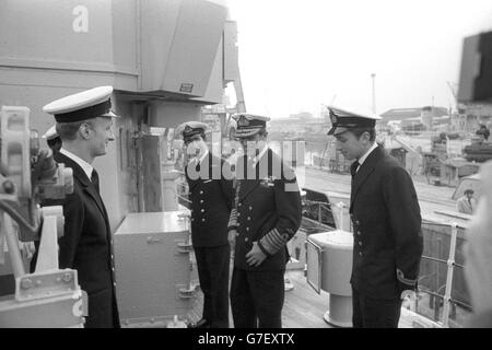 Royalty - HMS Bronington - Duke of Edinburgh - Rosyth Naval Base Stock Photo