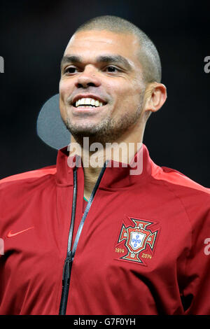 Soccer - International Friendly - Argentina v Portugal - Old Trafford. Pepe, Portugal Stock Photo