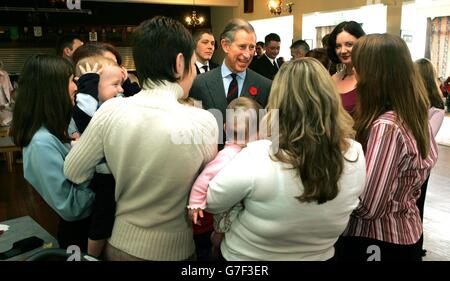 The Prince of Wales speaks to the families of soldiers from 4 Regiment ...