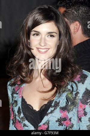 Spanish actress Paz Vega arrive for the premiere of their new film 'Closer' at the Mann Village theatre in Los Angeles, California. Stock Photo