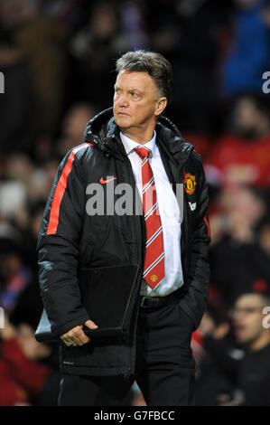 Soccer - Barclays Premier League - Manchester United v Crystal Palace - Old Trafford. Louis van Gaal, Manchester United manager Stock Photo