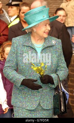 ** FILE ** Britain's Queen Elizabeth II looks on during ceremonies in ...