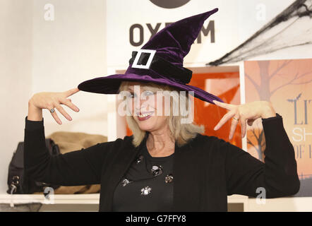 Joanna Lumley at the opening of the Marks & Spencer Little Shwop of Horrors, a pop-up shop for Oxfam at Marks & Spencer in Oxford Street in central London. Stock Photo