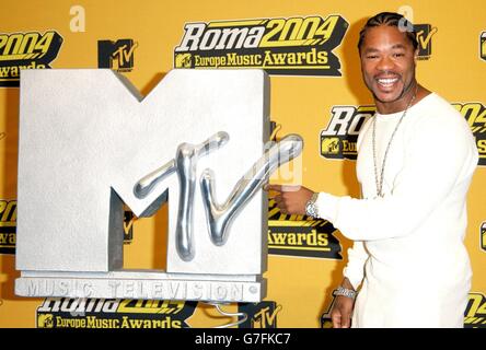Host rap artist Xzibit during a press conference and photocall ahead of the MTV Europe Music Awards, held at the Tor di Valle, Rome, prior to the awards ceremony tomorrow evening. Stock Photo