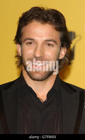 Juventus footballer Alessandro Del Piero during the 11th annual MTV Europe Awards 2004 at the Tor di Valle in Rome, Italy. Stock Photo