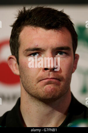 Ireland’s Peter O’Mahony during the team run at the Aviva Stadium ...