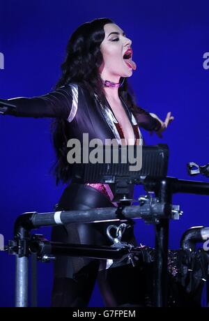 Charli XCX performs during the 2014 MTV Europe Music Awards at The SSE Hydro, Glasgow, Scotland. Stock Photo