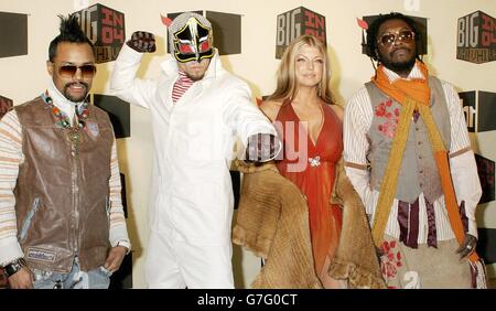 The Black Eyed Peas during the VH1 'Big in 04' awards ceremony at the Shrine Auditorium in Los Angeles. The third annual special, which celebrates the successes of the year in the US, UK and Europe, premieres on VH1 on Sunday 5 December 2004. Stock Photo