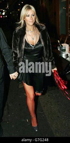Singer Nicole Appleton arrives for her 30th birthday party at Soho House in central London. Stock Photo