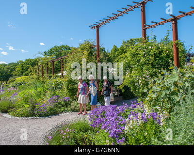 Rosendals garden during summertime in Stockholm, Sweden Stock Photo