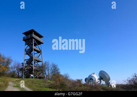Lookout Königswarte and radio listening station of the Military Intelligence Agency ( Armed Forces ), Berg, Austria, Niederöster Stock Photo
