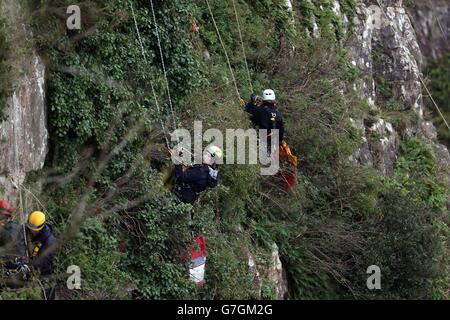 Avon and Somerset Police during the search at Avon Gorge for missing mother Charlotte Bevan and her newborn baby girl Zaani Tiana Bevan Malbrouck, where it has been announced that their bodies have been discovered.