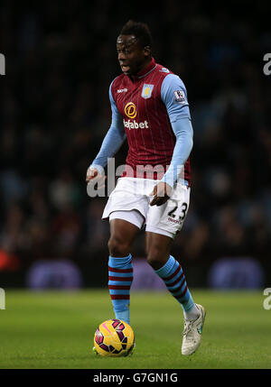 Aston Villa's Aly Cissokho during the Barclays Premier League match at Villa Park, Birmingham. Stock Photo