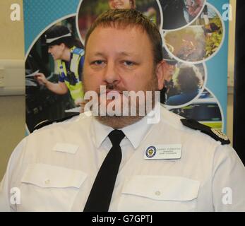 West Midlands Police Assistant Chief Constable Garry Forsyth at his force's headquarters in Birmingham during a press briefing about a possible threat against serving officers. Stock Photo