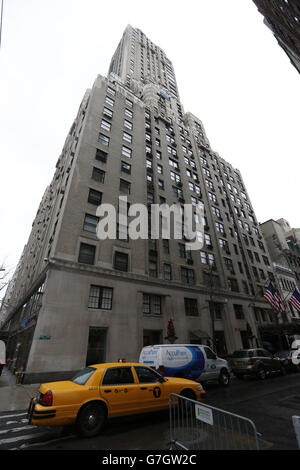 Stock photo of The Carlyle hotel, New York City, where the Duke and Duchess of Cambridge stayed during their latest visit to the United States. Stock Photo