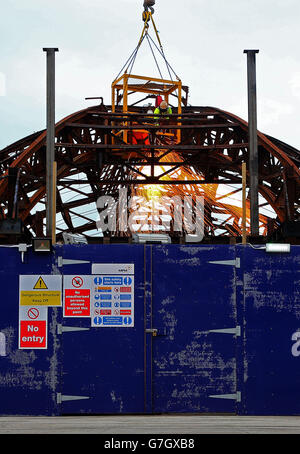 Eastbourne Pier demolition Stock Photo