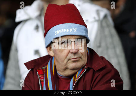 Soccer - Barclays Premier League - Everton v West Ham United - Goodison Park. A West Ham United fan in the stands. Stock Photo