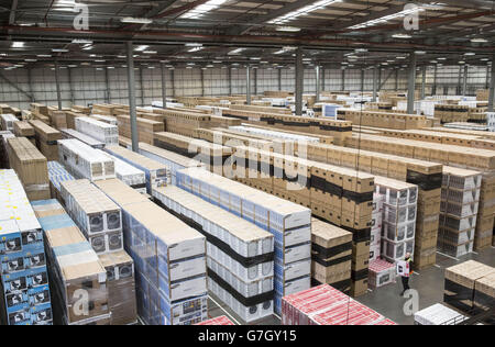 Currys PC World's distribution centre in Newark, Nottinghamshire, begins its preparation for Black Friday - one of the busiest retailing days of the year, which traditionally takes place on the last Friday of November and signals the start of the holiday shopping season. Stock Photo