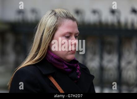 Rebecca Rigby, the wife of murdered soldier Lee Rigby arrives at the ...