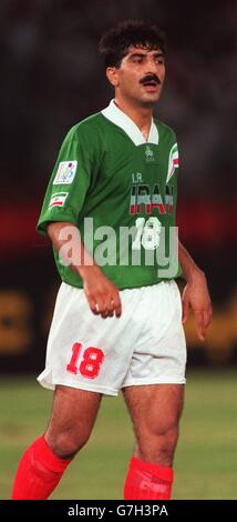 International Soccer. ASIA'96 Semi Final Iran v Saudi Arabia. Farshad Falahatzade, Iran Stock Photo