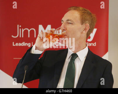Scottish Labour leadership candidate Jim Murphy during a speech on the new powers being transferred to Scotland at the St Mungo Museum in Glasgow. Stock Photo