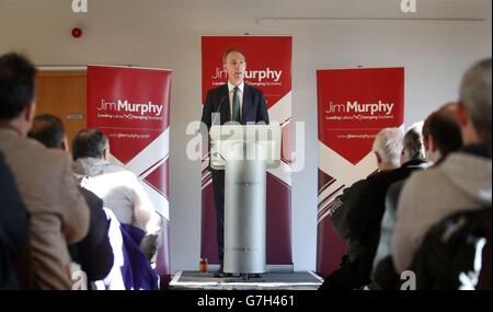 Scottish Labour leadership candidate Jim Murphy during a speech on the new powers being transferred to Scotland at the St Mungo Museum in Glasgow. Stock Photo